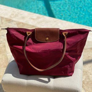 Red Longchamp LE PLIAGE Shoulder Bag